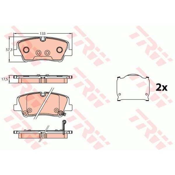 TRW GDB3646 Fren Balatası Arka H350 15- 
