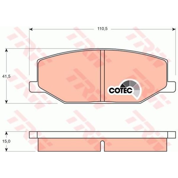 TRW GDB383 Fren Balatası Ön Jımny 98- Samurai Sj413 86-00 
