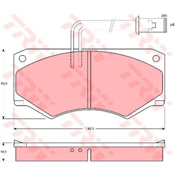 TRW GDB390 Fren Balatası Ön Daily 89-94 