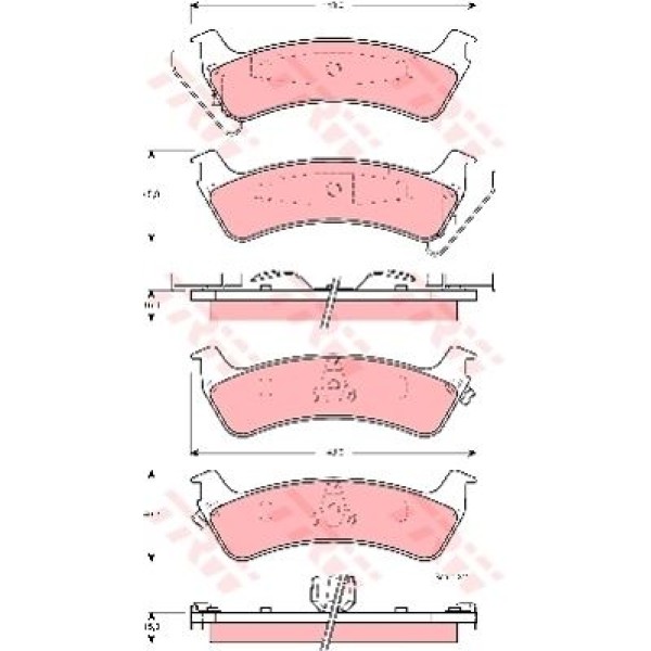 TRW GDB4124 Fren Balatası Arka Grand Cherokee 91-99 