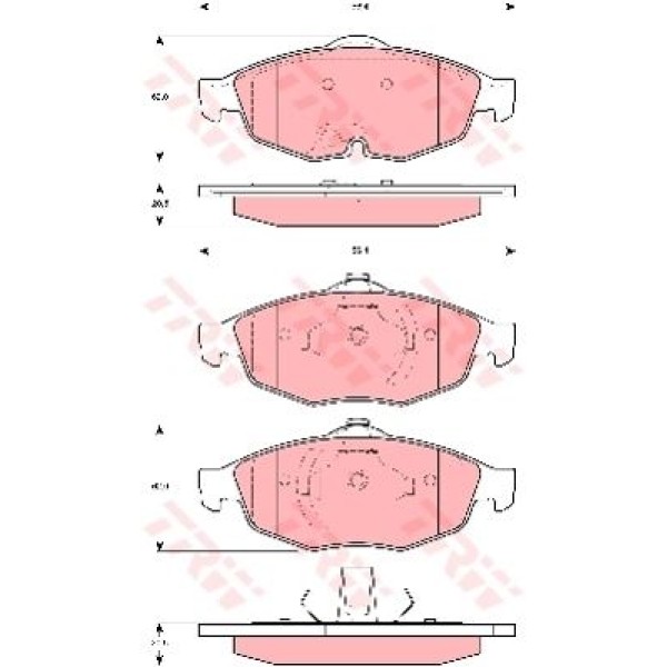 TRW GDB4125 Fren Balatası Ön Sebrıng 01-07 