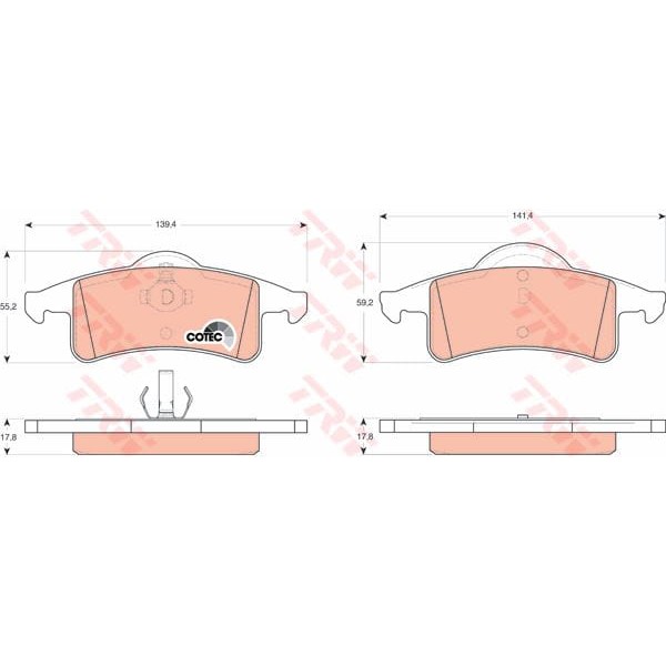 TRW GDB4127 Fren Balatası Arka Cherokee 88-01 Grand Cherokee 99-05 