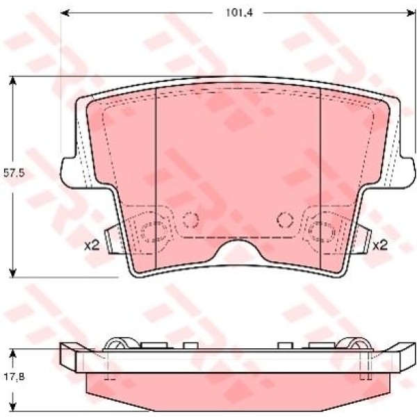 TRW GDB4135 Fren Balatası Arka Thema 11- / 300 C 04-10 