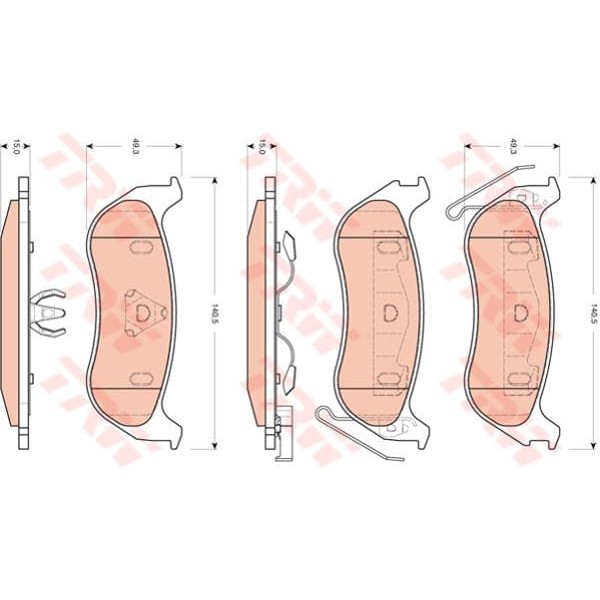 TRW GDB4139 Fren Balatası Arka Cherokee 01-08 Wrangler 98-07 