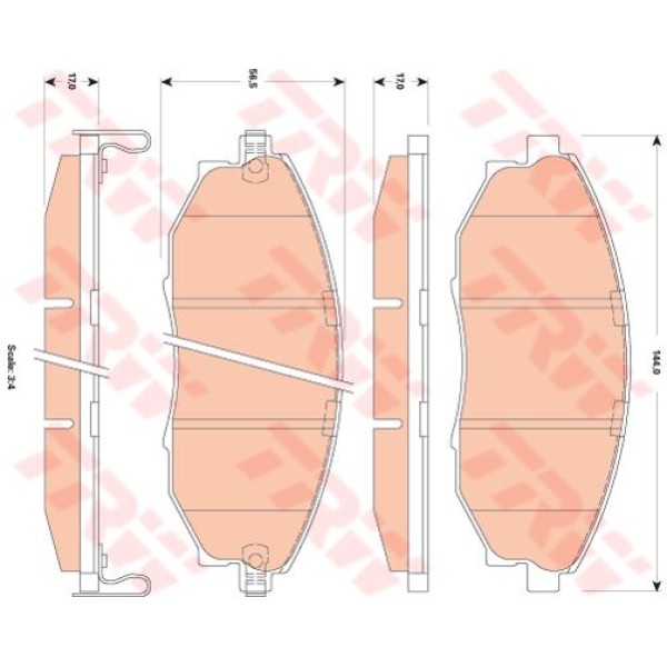TRW GDB4179 Fren Balatası Ön Epıca 06- 