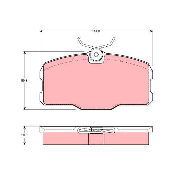 TRW GDB418 Ön Disk Balata Mercedes-Benz S-Class Coupe C126 -Sl Coupe C107 