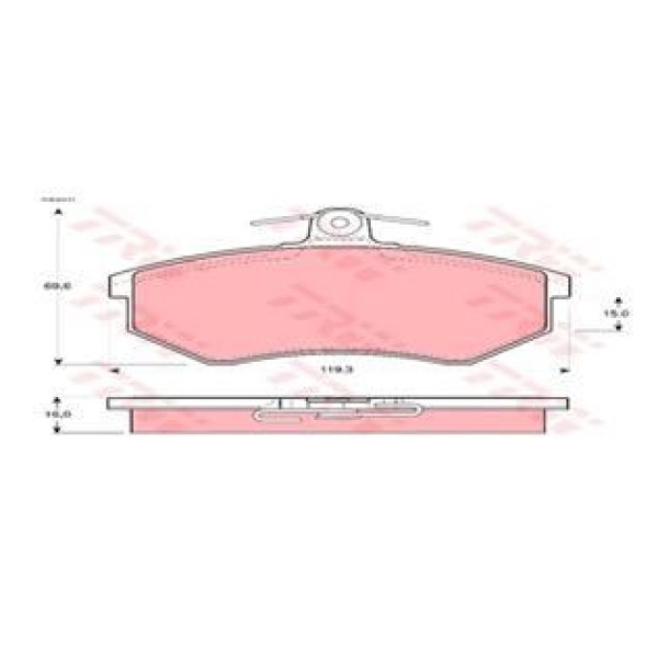 TRW GDB430 Fren Balatası Ön Passat 90-96 / 80 90 / Cordoba 93- 