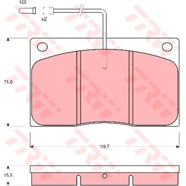 TRW GDB443 Fren Balatası Ön Master I 80- / Xj 86-