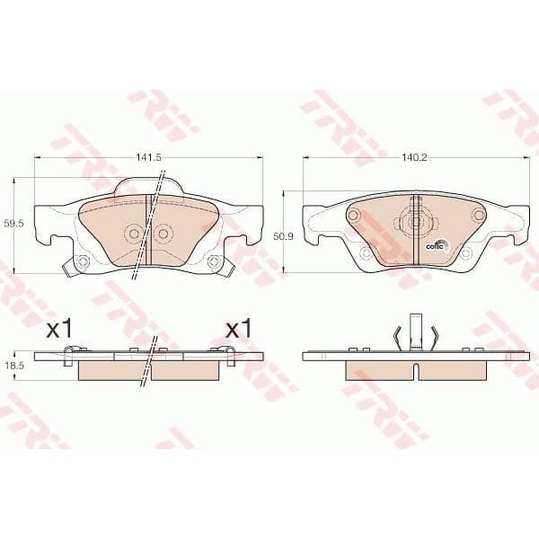 TRW GDB4448 Fren Balatası Arka Grand Cherokee 10- 