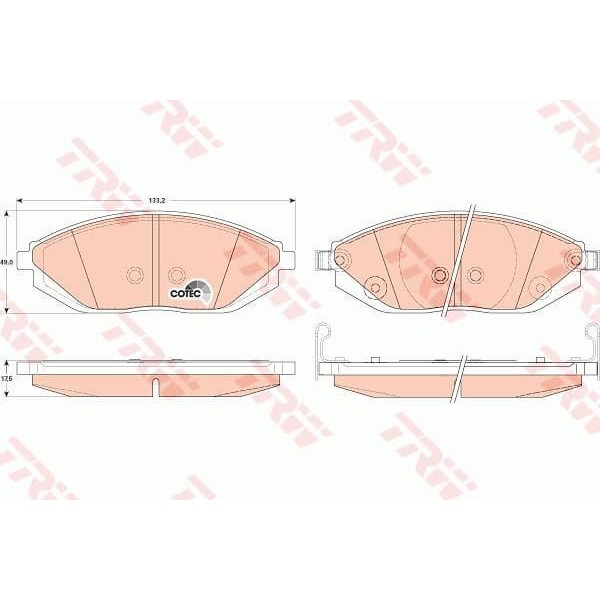 TRW GDB4606 Fren Balatası Ön Spark 10-