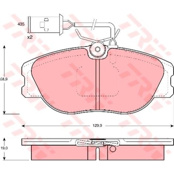 TRW GDB483 Fren Balatası Ön Delta 86-92 Thema 87- / 164 87-98 