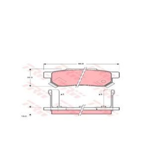 TRW GDB499 Fren Balatası Arka Civic 96-00 Concerto 89- Integra 97- Jazz 08- / 25 99- 45 99- 200 95-
