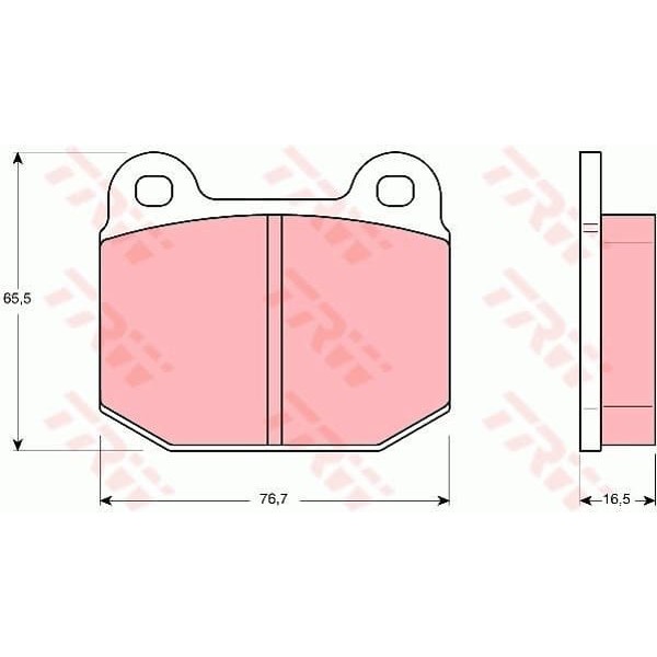 TRW GDB611 Fren Balatası Ön Ascona B 75-81 Kadett C 73-79 Rekord D Rekord E 77- Manta B 75- 