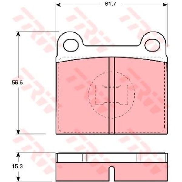 TRW GDB648 Fren Balatası Ön Golf I Polo 75- Jetta I 80-84 Passat 73- Scırocco Derby Santana 81- / 50