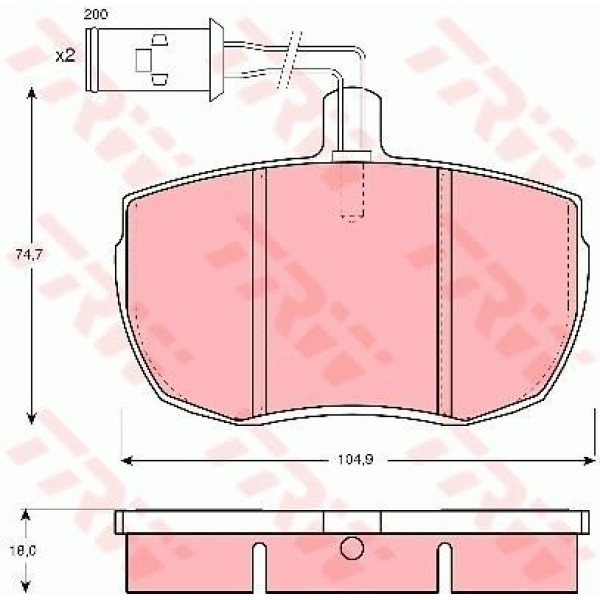 TRW GDB779 Disk Fren Balatası Ön Daily I 1978-1989-Daily II 1989-1998
