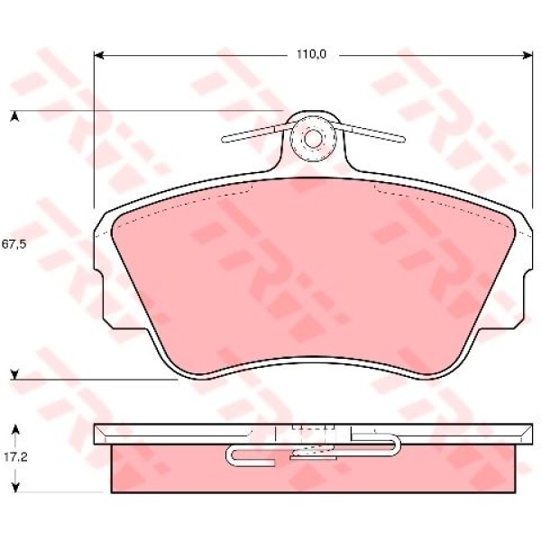 TRW GDB812 Fren Balatası Ön 440 88- 460 88- 480 86-
