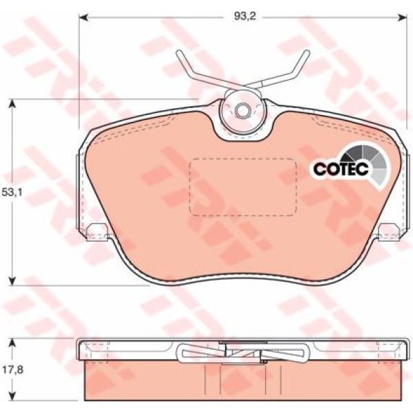 TRW GDB817 Fren Balatası Ön Mercedes W201 190 86-93