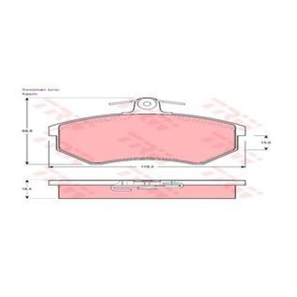 TRW GDB826 Fren Balatası Ön Passat B3 88-91 / 80 90 200 76- A4 94-