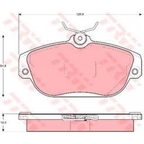 TRW GDB837 Fren Balatası Ön 740 84- 940 90- 960 94-