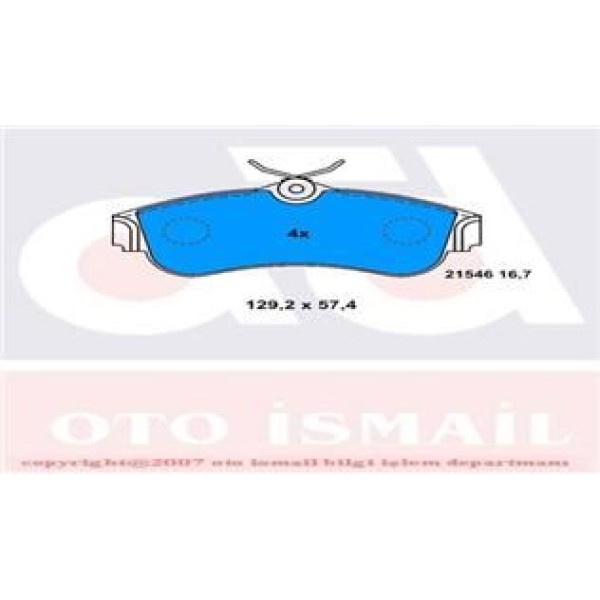 TRW GDB848 Fren Balatası Ön Primera P11 96-02 Almera 00- Altı Oval Tıp