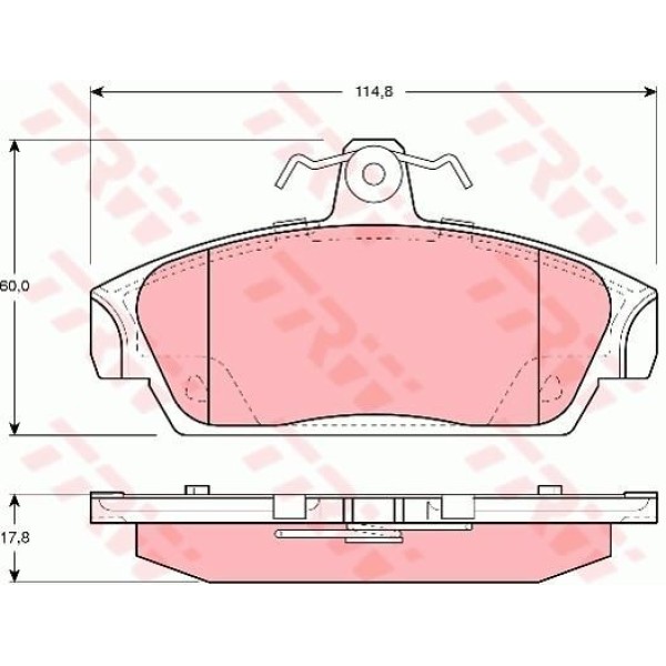TRW GDB859 Fren Balatası Ön 100 Metro 90-