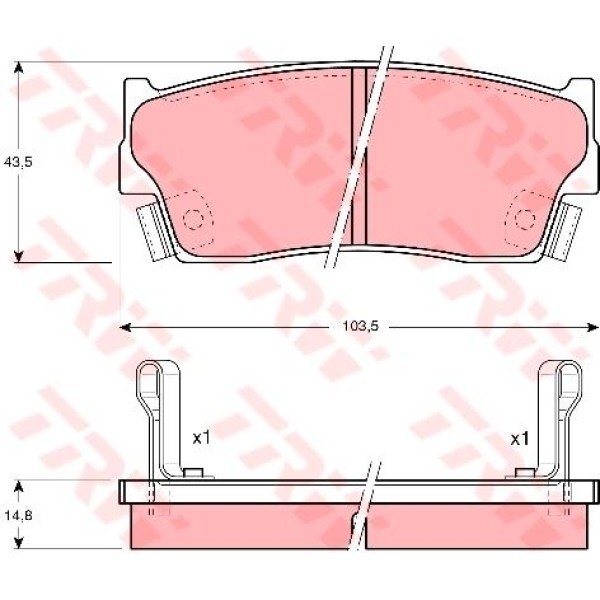 TRW GDB885 Fren Balatası Ön X-90 Vitara 90-98 3 Kapı 