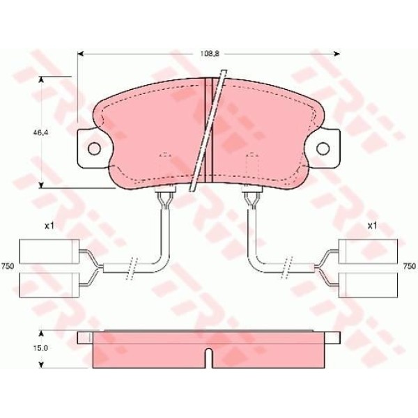 TRW GDB901 Disk Fren Balatası Ön Arna 1983-1986-33 1983-1993