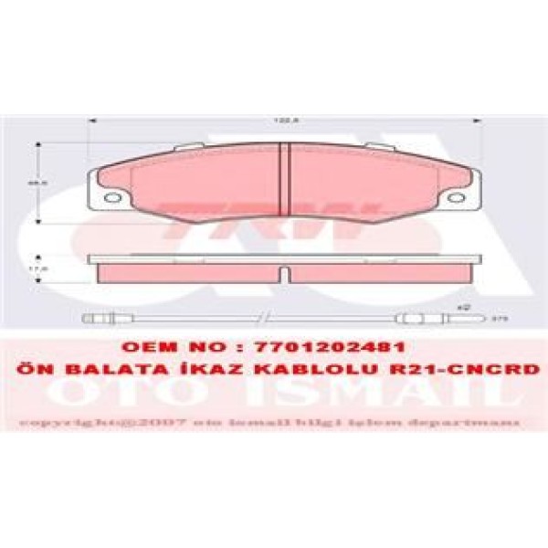 TRW GDB903 Fren Balatası Ön R21