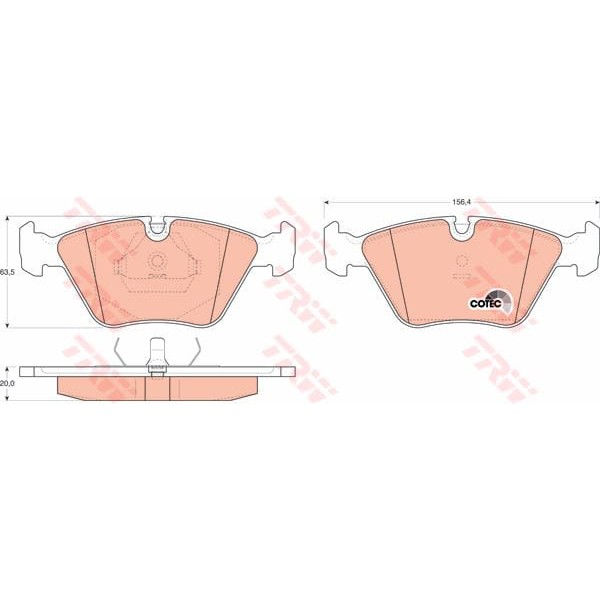 TRW GDB916 Fren Balatası Ön Mg Zt / Bmw 5 E34 Bmw 7 E32 M3 E30 M3 E36 M3 E46 M5 E34 Bmw Z3 1998-1999