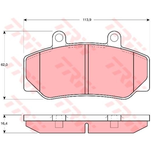 TRW GDB970 Fren Balatası Ön 740 82- 760 82- 940 90- 960 90- 