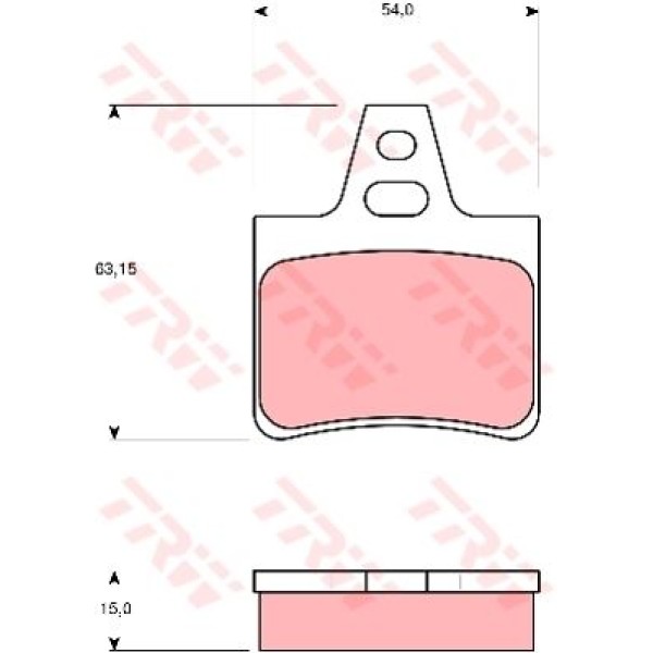 TRW GDB986 Fren Balatası Arka Bx 82- Xm 89- Xantıa 93- Cx 81-