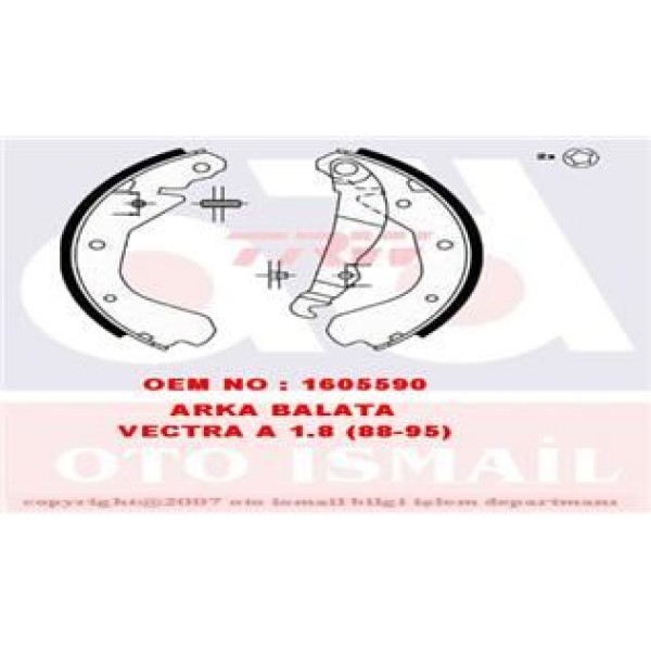 TRW GS6212 Kampana Balata Vectra A 88- Ascona C 81- Kadett D 79- Kadett E 84- 200X45 