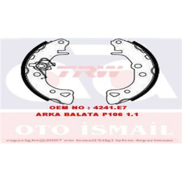 TRW GS8271 Kampana Balata 106 / Ax 86- Saxo 96- 164X32 