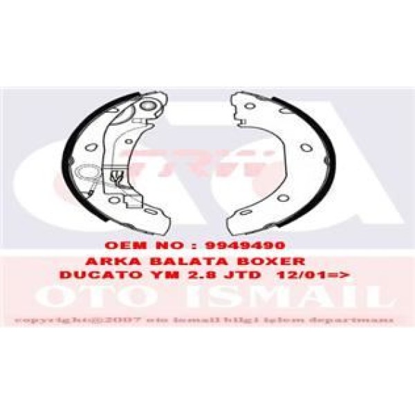 TRW GS8472 Kampana Balata Ducato 94-06 / Boxer 94-06 / Jumper 94-06 254X57 