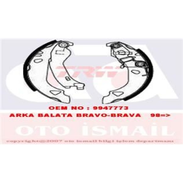 TRW GS8570 Kampana Balata Brava 95- Bravo 95- Punto 93-00 180X32 