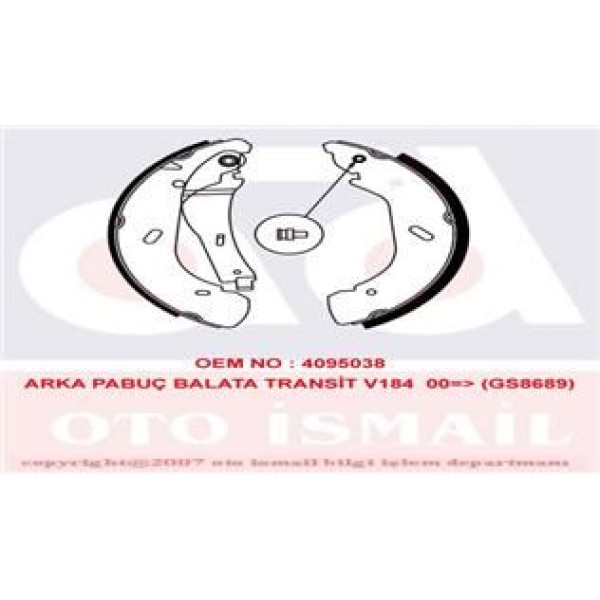 TRW GS8690 Kampana Balata Transit V184 Arkadan Çekıslı 280X64