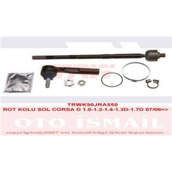 TRW JRA550 Rot Mili Sol Grande Punto 06- / Mıto 08- / Corsa D 06- Komple Rot Rotbaslı