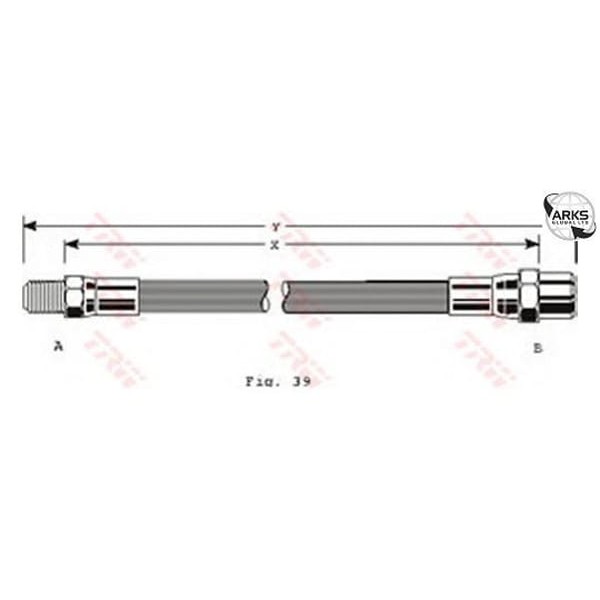 TRW PHB125 Ön Fren Hortumu Mercedes 190 (83-90) Alfasud (72-84)