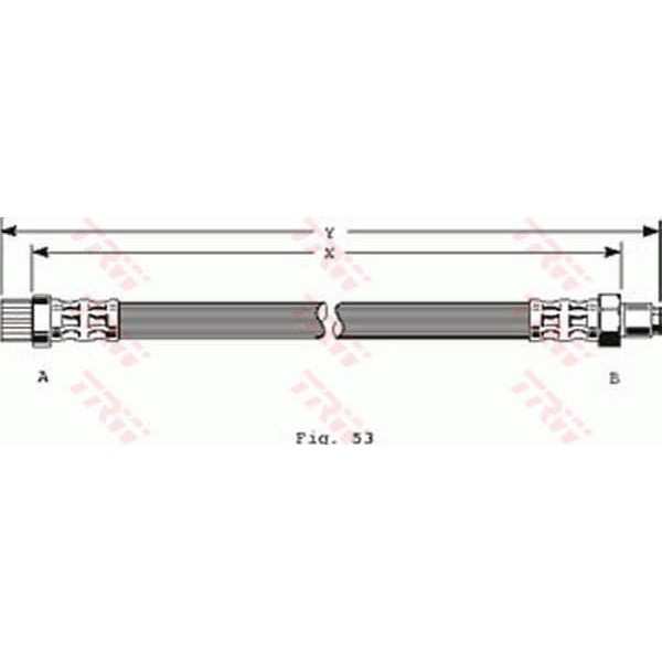 TRW PHB372 Fren Hortumu Ön Sağ Sol 1007 Partner Ranch / Xsara Picasso Xsara Zx Berlingo 91-