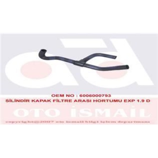 ÜÇEL 15535 Silindir Kapak Filtre Arası Hortumu Express 1.9 D