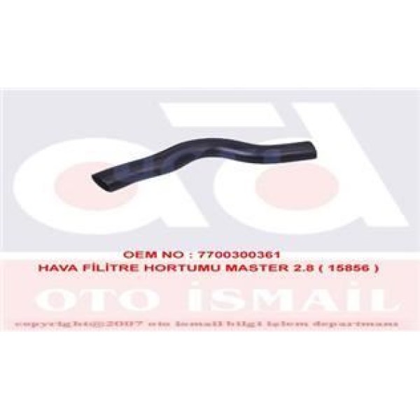 ÜÇEL 15856 Hava Filtre Hortumu Master II 98- / Movano A 98- 2.8 Dtı