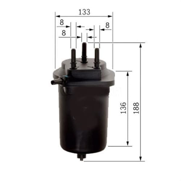 UFI 24.014.00 Mazot Filtresi Megane II 03- Scenic II 1.5 DCI 100Hp