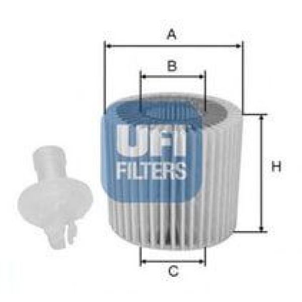UFI 25.116.00 Yağ Filtresi Corolla 10-12 Auris 10-12 Avensis 09-12 Rav4 / Sırıon 1.4 1.6 1.8 2.0 Vvt