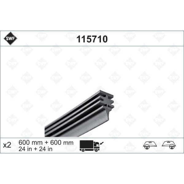 VALEO 115710 Silecek Lastiği Swf Ünıversal 600Mm