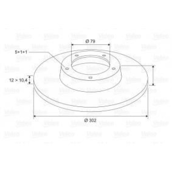 VALEO 186124 Fren Diski Ön Bmw 5 E34 88-97 Düz 302Mm 