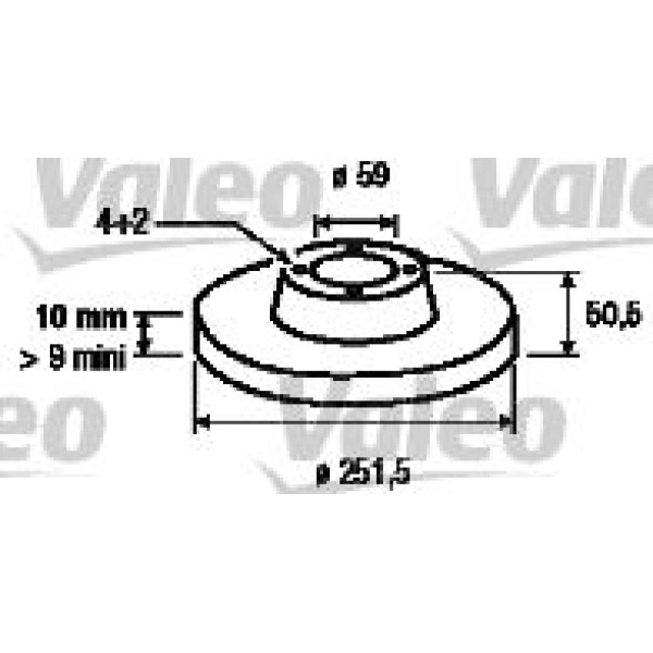 VALEO 186146 Fren Diski Arka Linea 07- Bravo II 07- Stilo 01- / 164 87- Düz 251Mm 