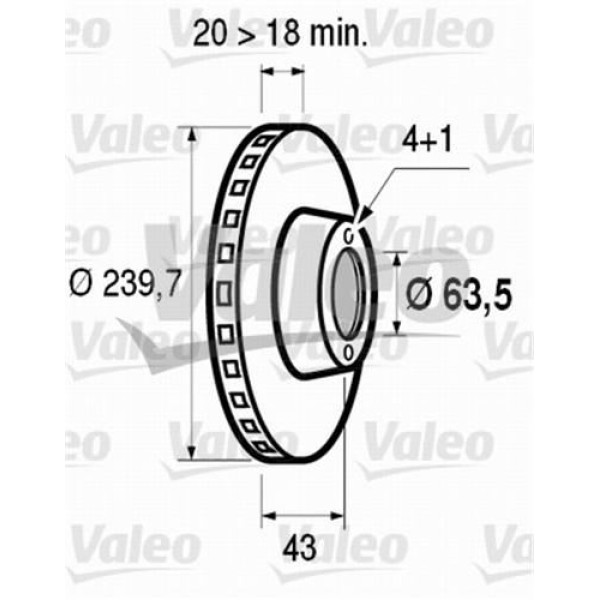VALEO 186163 Fren Diski Ön Fiesta III 89- Fiesta IV 95- Ka 96- Escort V 90- Escort Vıı 95- Orion III 