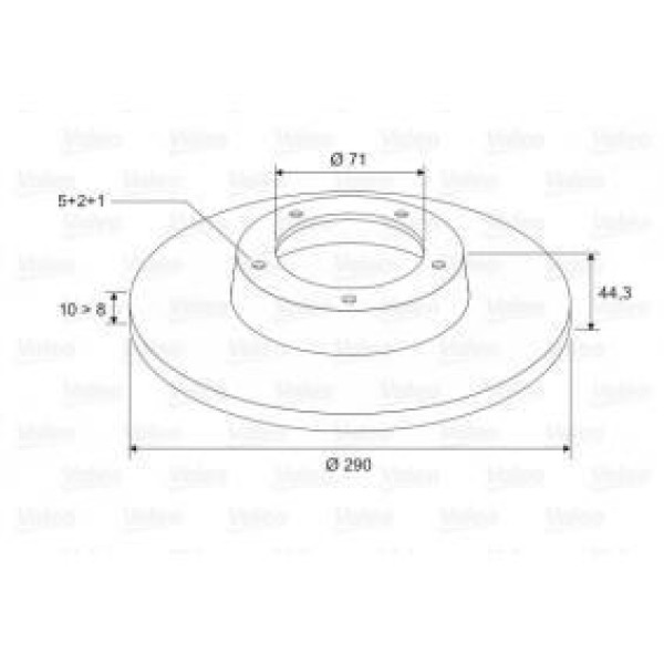 VALEO 186204 Fren Diski Arka 605 89-99 Düz 290Mm
