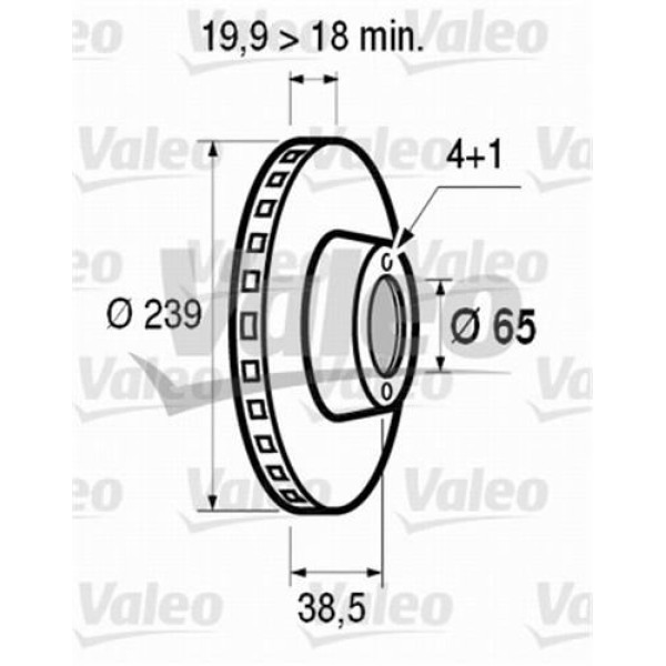 VALEO 186246 Fren Diski Ön Golf III 91- Golf II 83- Golf I 74- Polo Classıc 95- Jetta II 84-91 Jetta