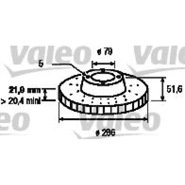 VALEO 186275 Fren Diski Ön Bmw 3 E36 Bmw Z3 Bmw Z4 91- Havalı 286Mm 